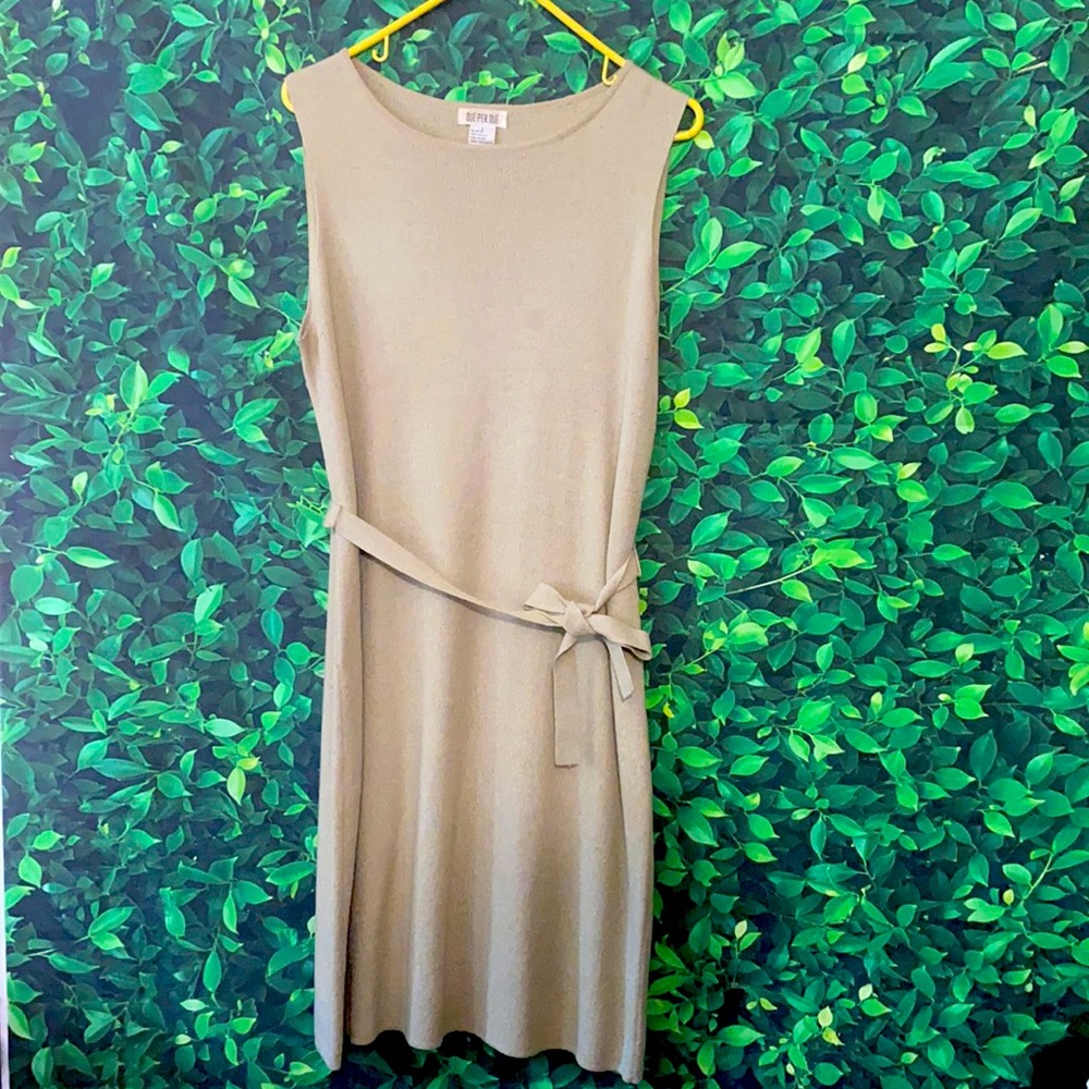 Stretchy Olive/Beige Dress